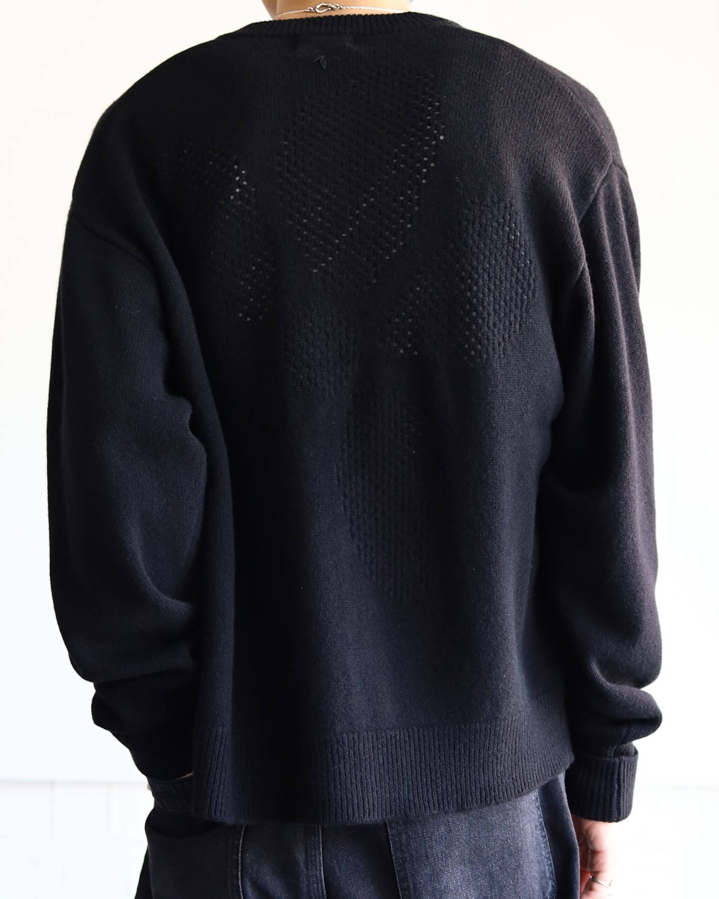 [Exclusive] flower crew cardigan "kuro"