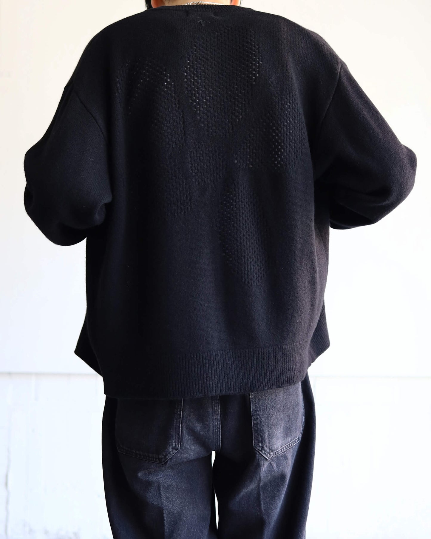 [Exclusive] flower crew cardigan "kuro"