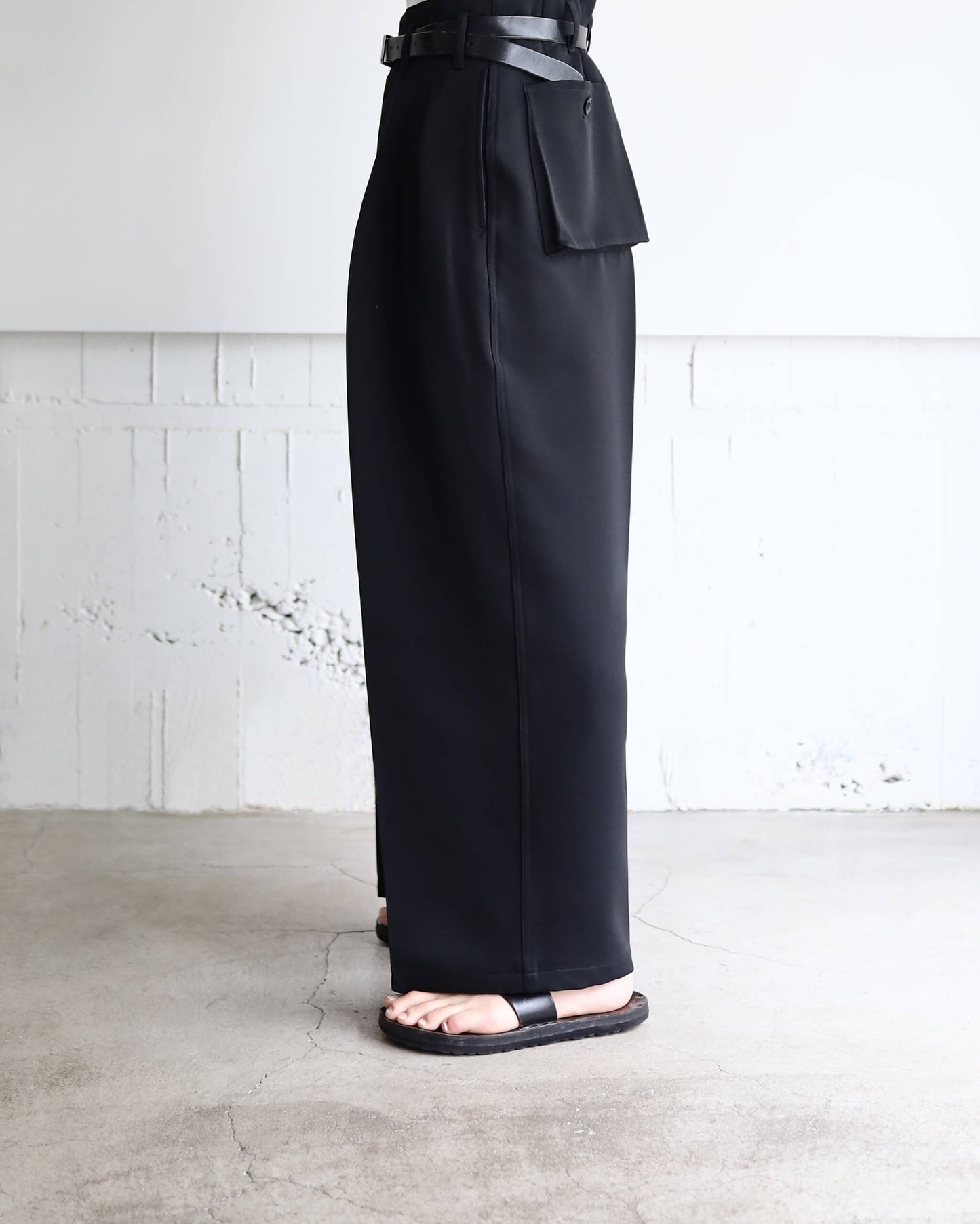 dokan wide slacks "black"