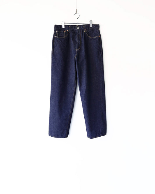 WIDE TAPERED DENIM PANTS "OW/INDIGO"