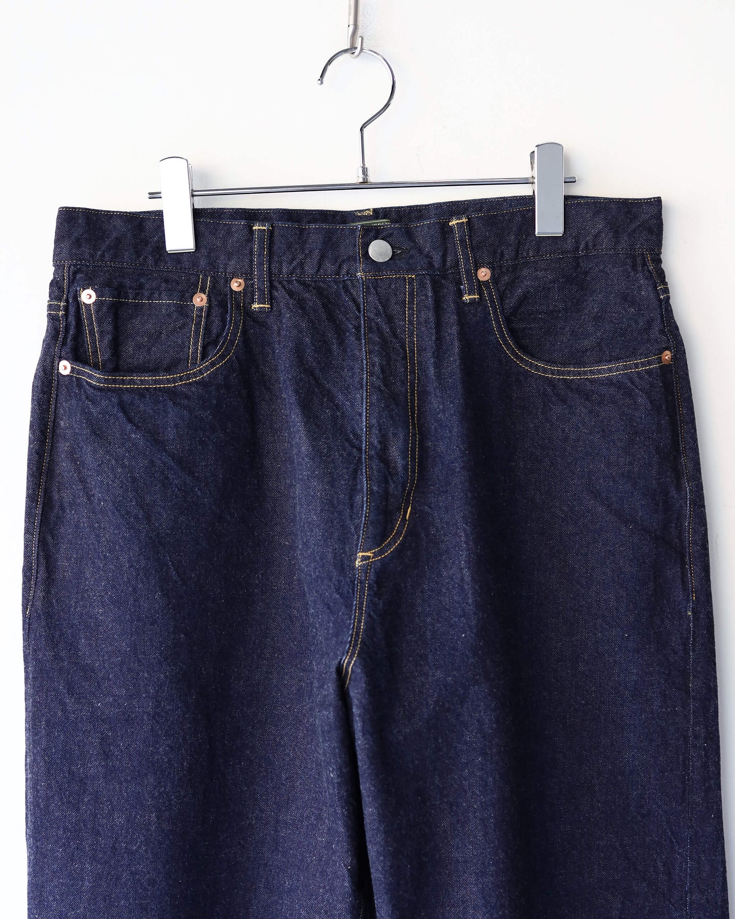WIDE TAPERED DENIM PANTS "OW/INDIGO"