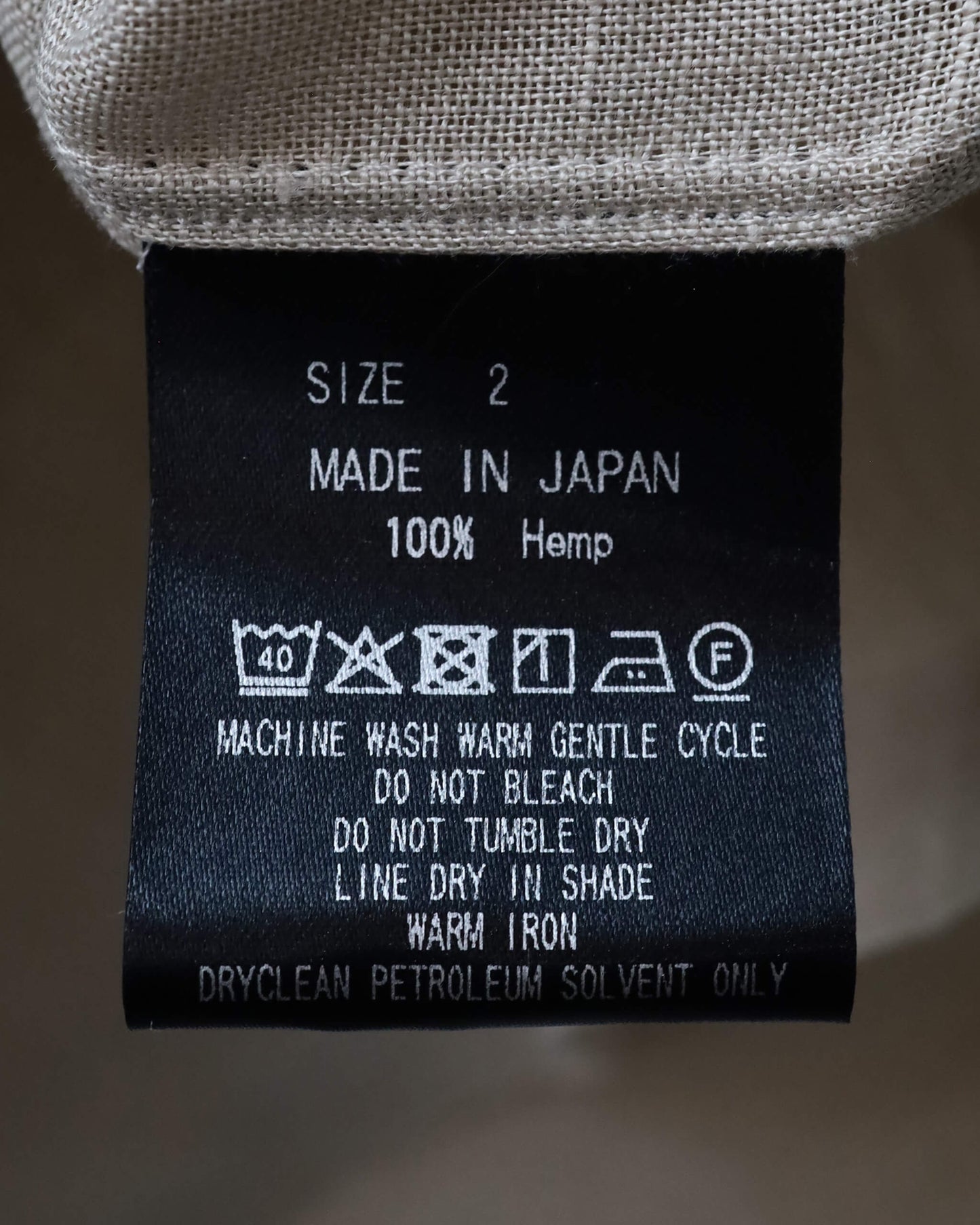 NEW OPEN COLLAR S/S SHIRT HEMP SHIRTING "TAUPE"