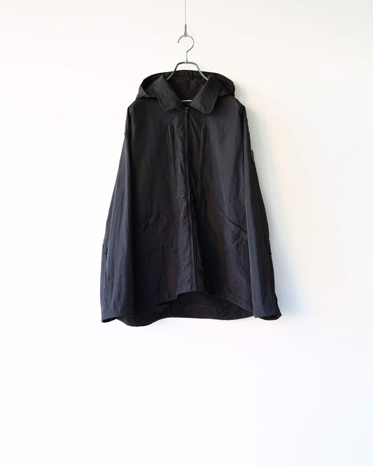 CRUSHED NYLON FULL PACK JACKET "BLACK"