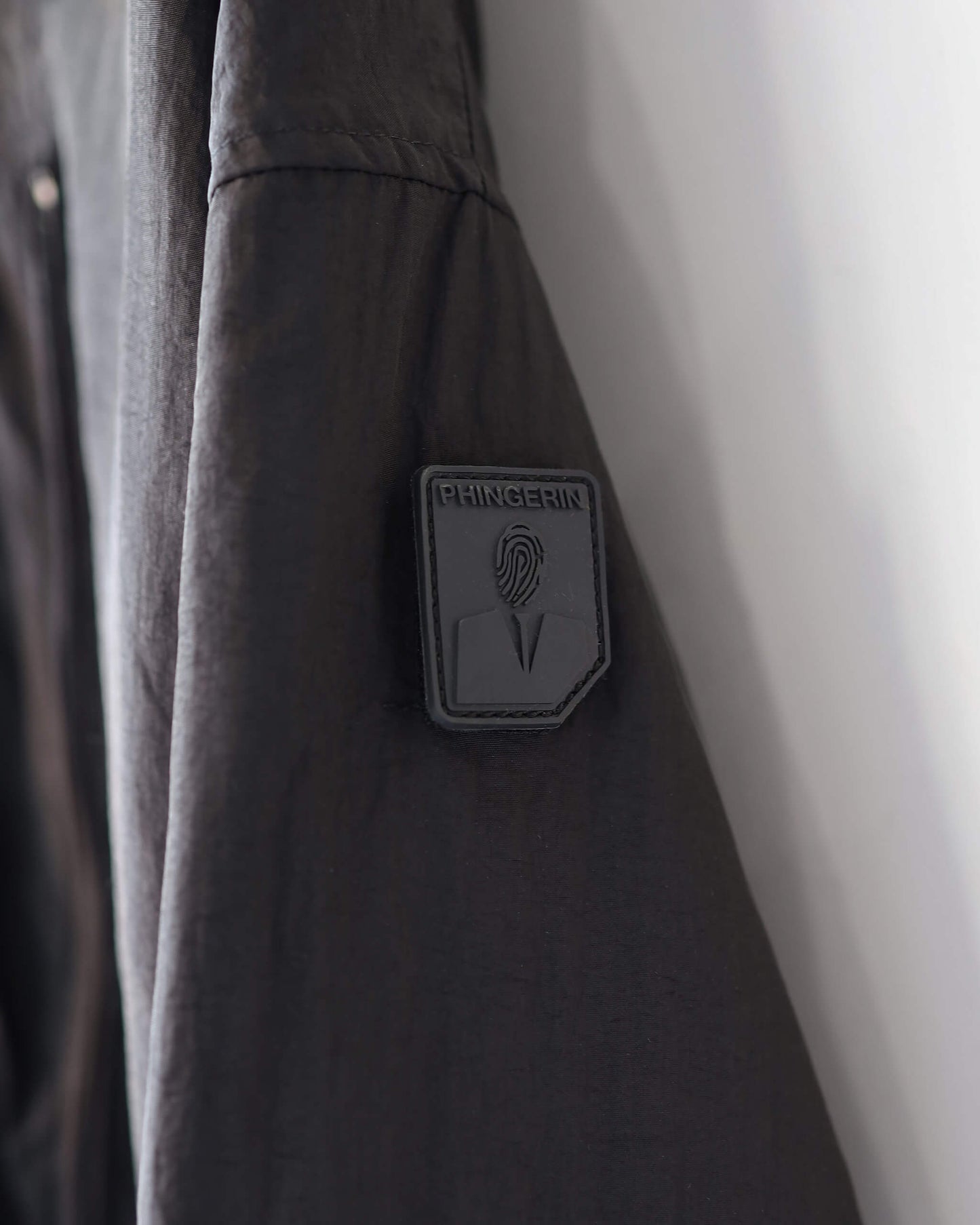 CRUSHED NYLON FULL PACK JACKET "BLACK"