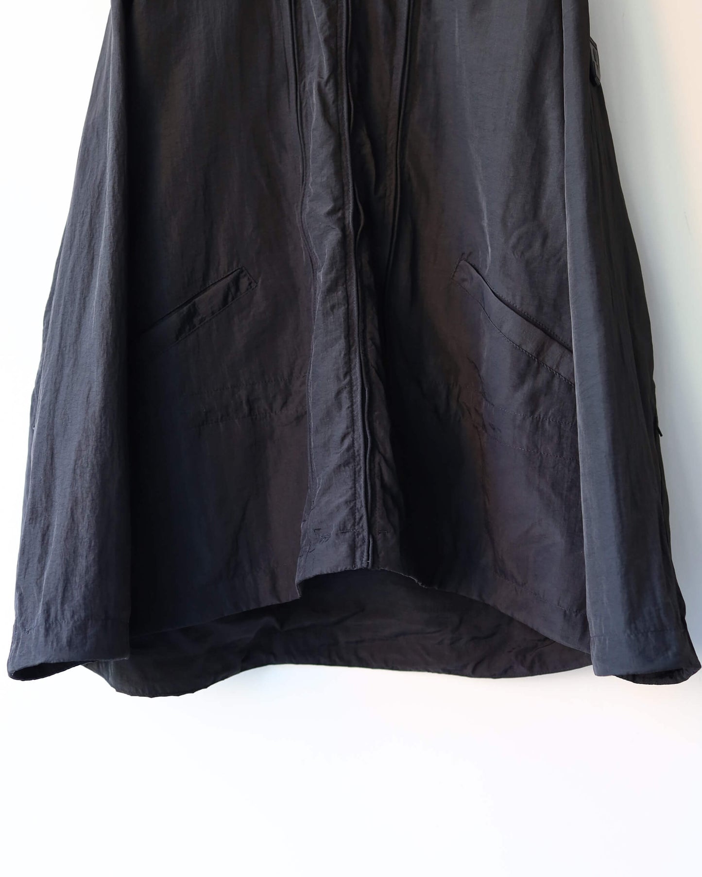 CRUSHED NYLON FULL PACK JACKET "BLACK"