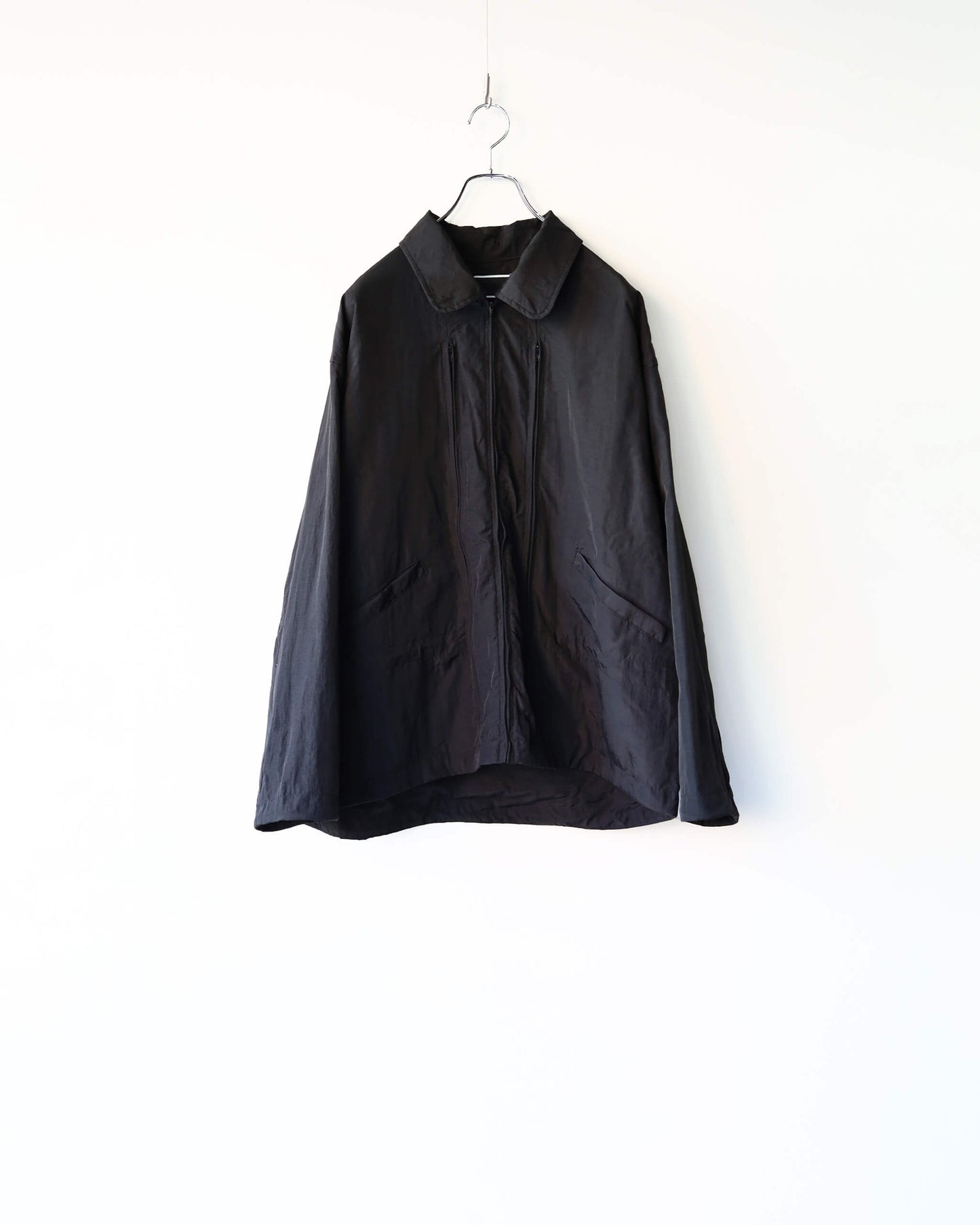 CRUSHED NYLON FULL PACK JACKET "BLACK"