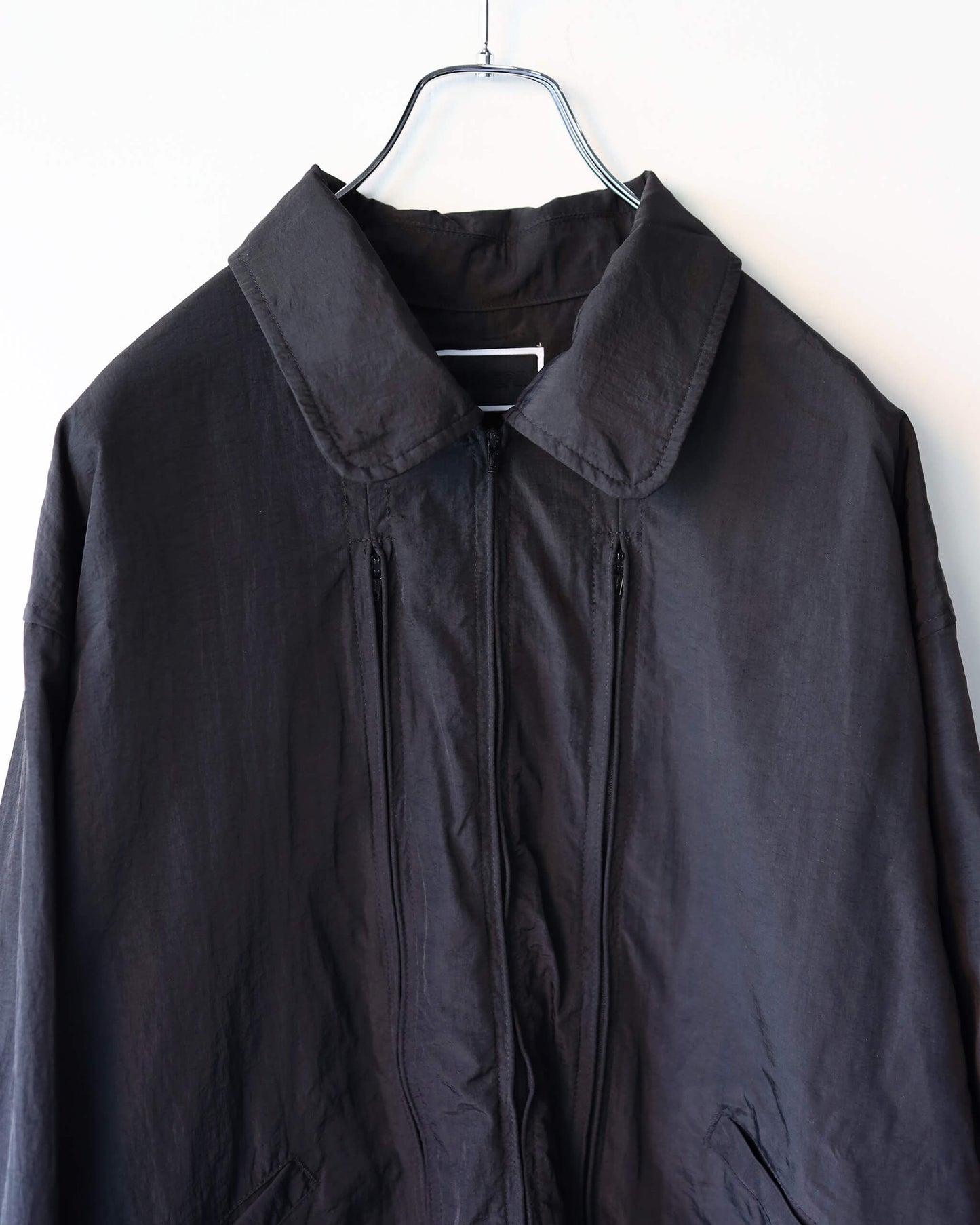 CRUSHED NYLON FULL PACK JACKET "BLACK"