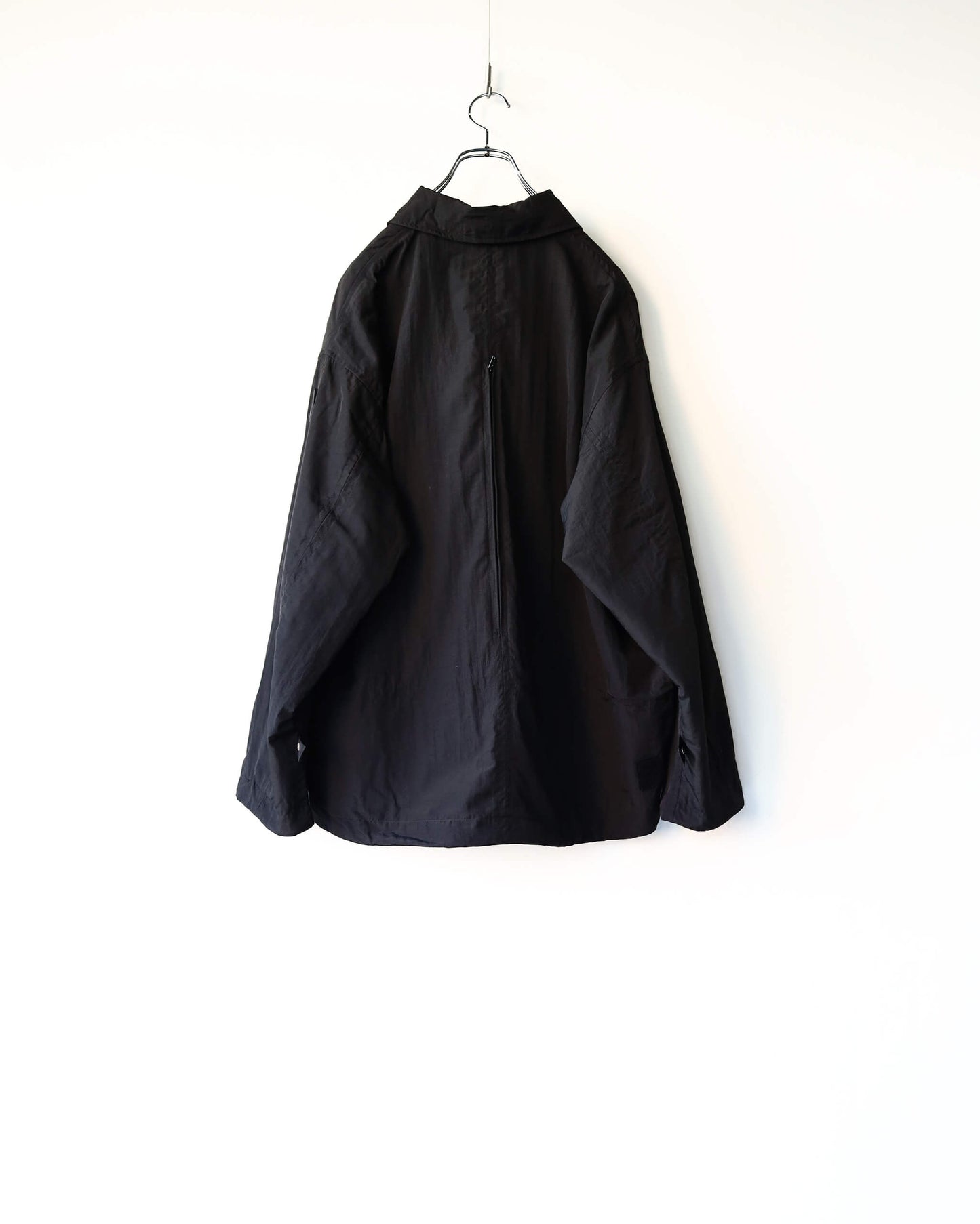 CRUSHED NYLON FULL PACK JACKET "BLACK"
