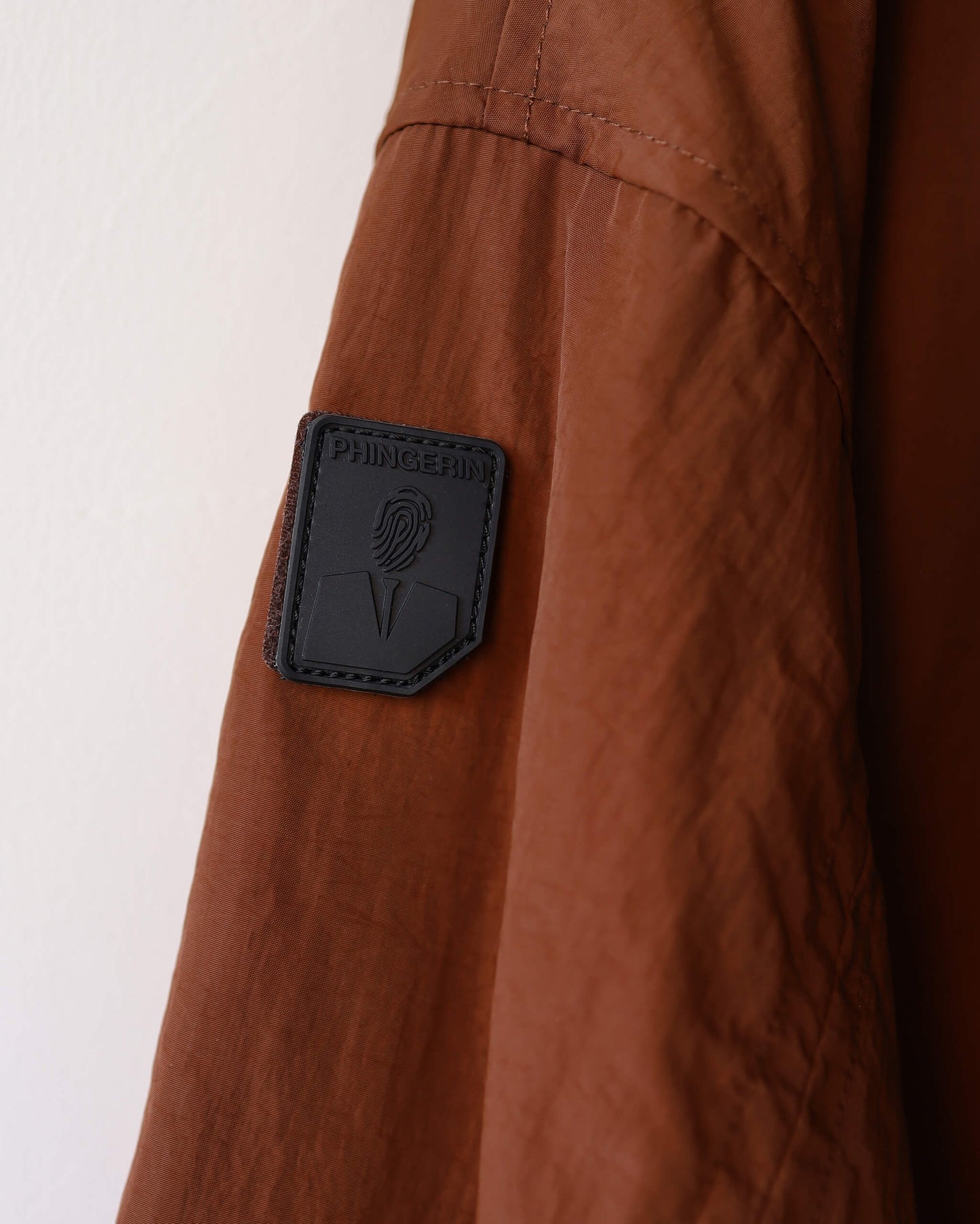 CRUSHED NYLON FULL PACK JACKET "BROWN"
