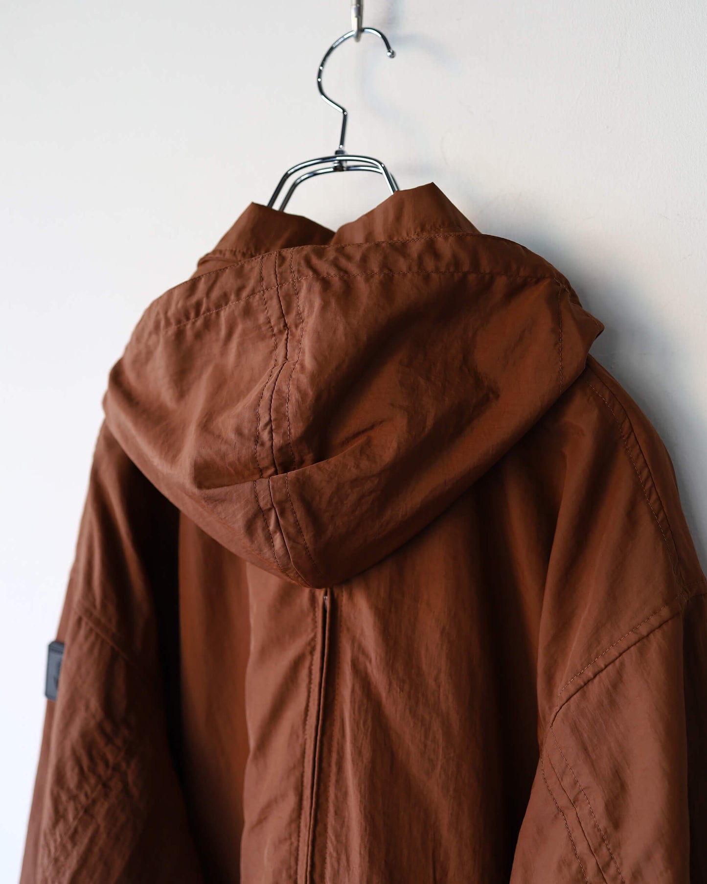 CRUSHED NYLON FULL PACK JACKET "BROWN"