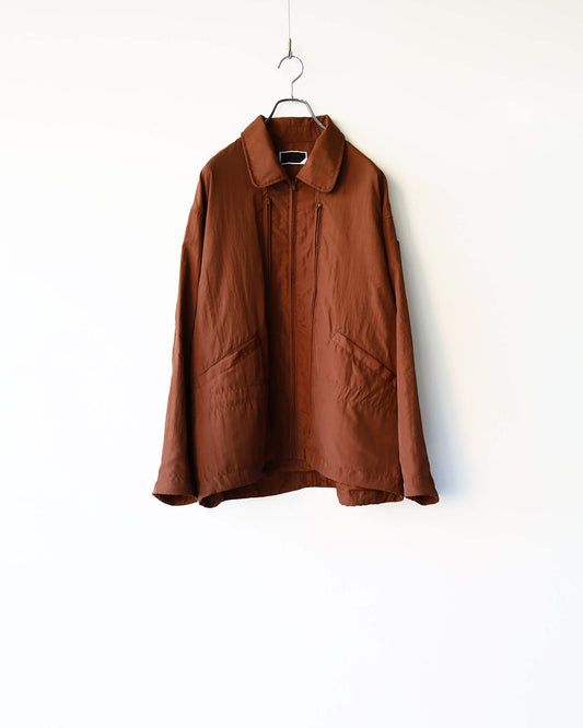 CRUSHED NYLON FULL PACK JACKET "BROWN"
