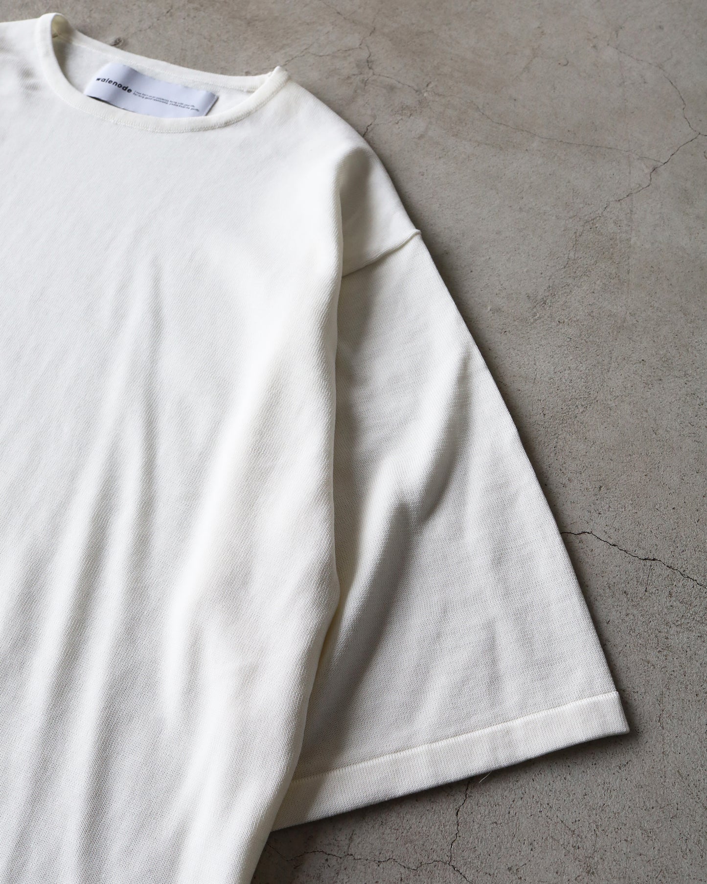 Fine silk cotton Tail t-shirts "white"