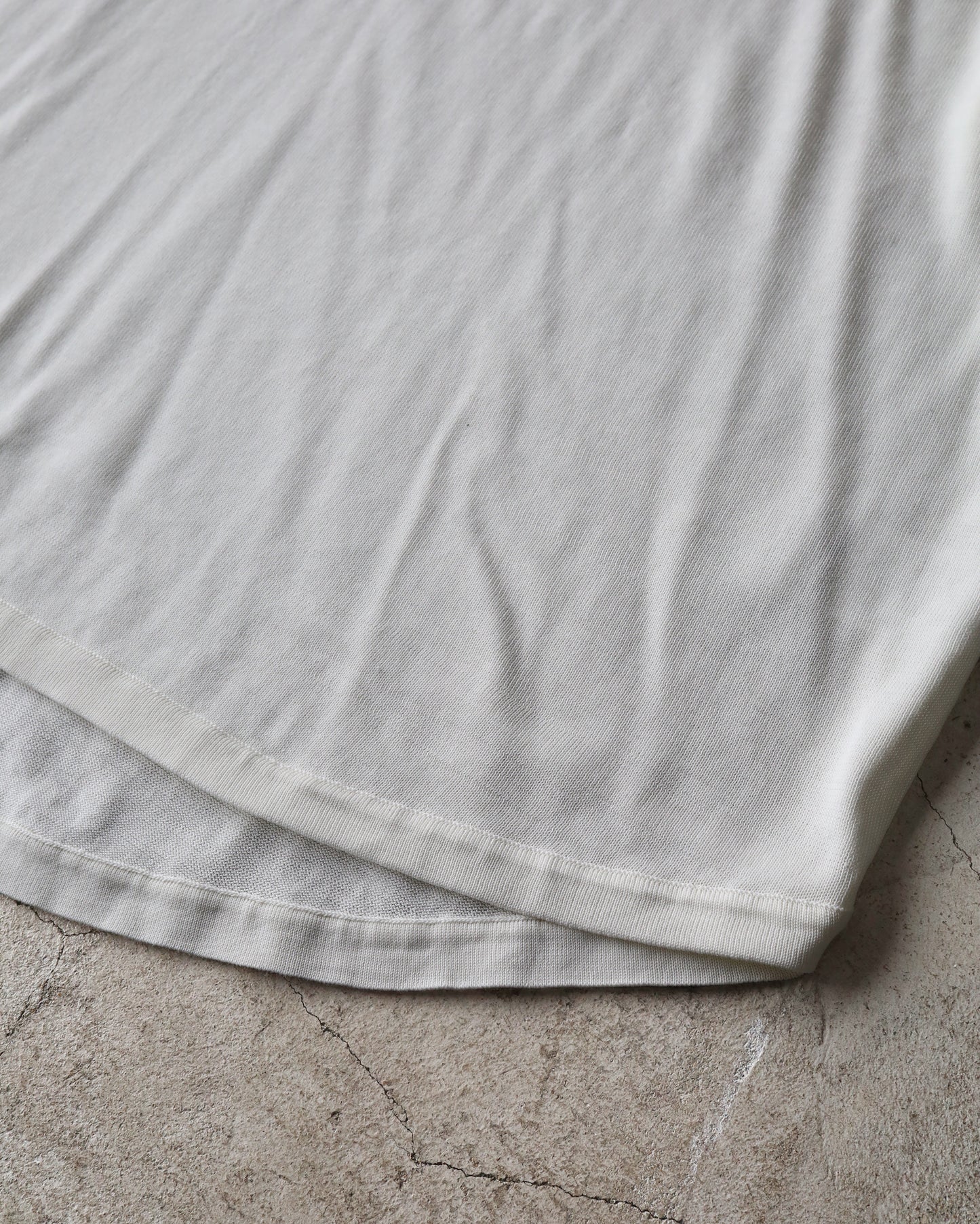 Fine silk cotton Tail t-shirts "white"