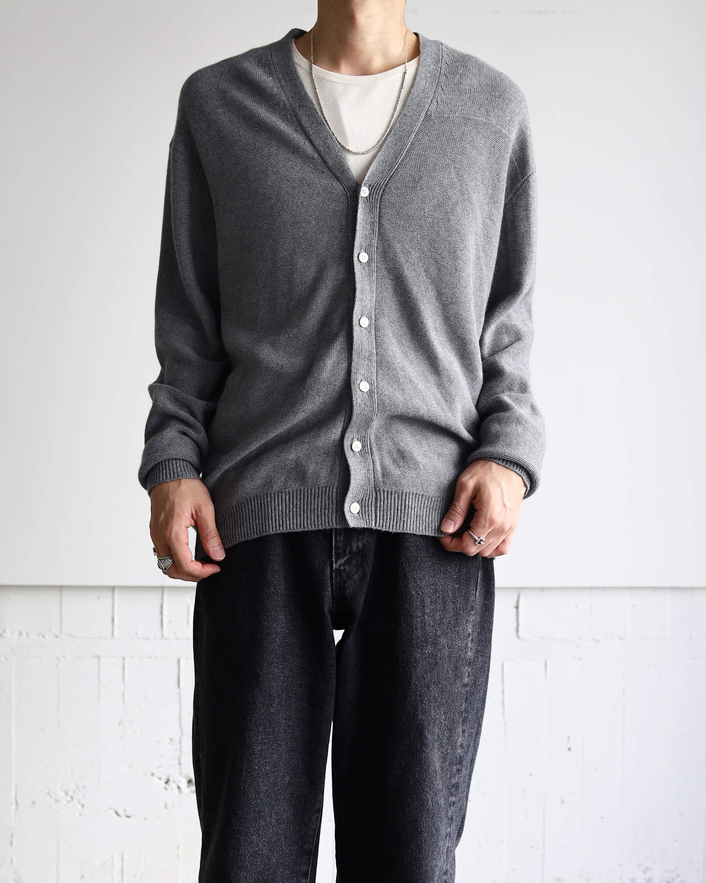 Cashmere paper Cardigan "Grey"