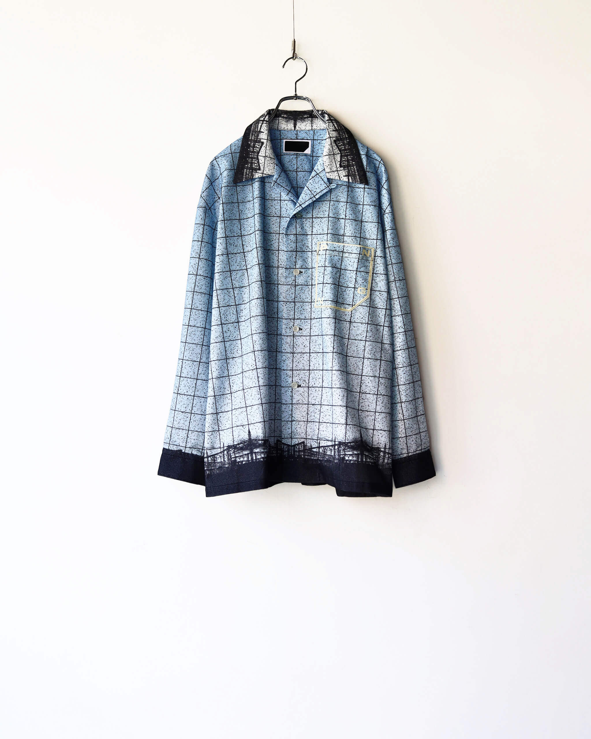 人文 C.O.B. Italian Collar Shirt 人文 C.O.B. Italian Collar Shirt Light Blue Cotton shirt