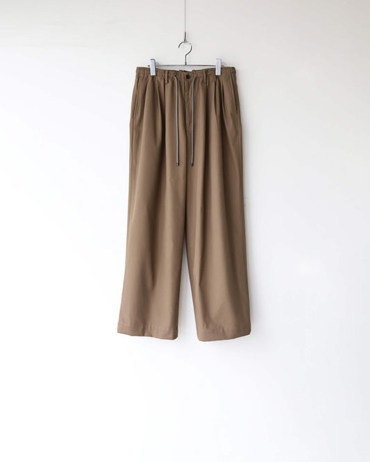 TRIPLE PLEATED EASY TROUSERS ORGANIC COTTON GABARDINE "GRAIGE"