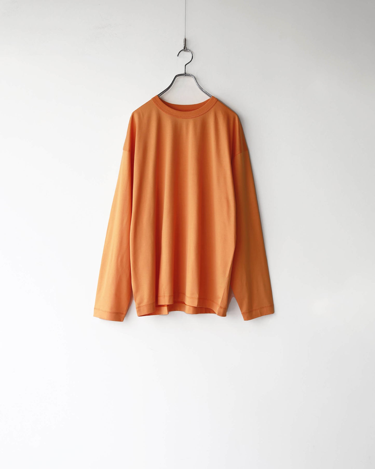 COMFORT FIT TEE L/S ORGANIC GIZA 80/2 KNIT "ORANGE"