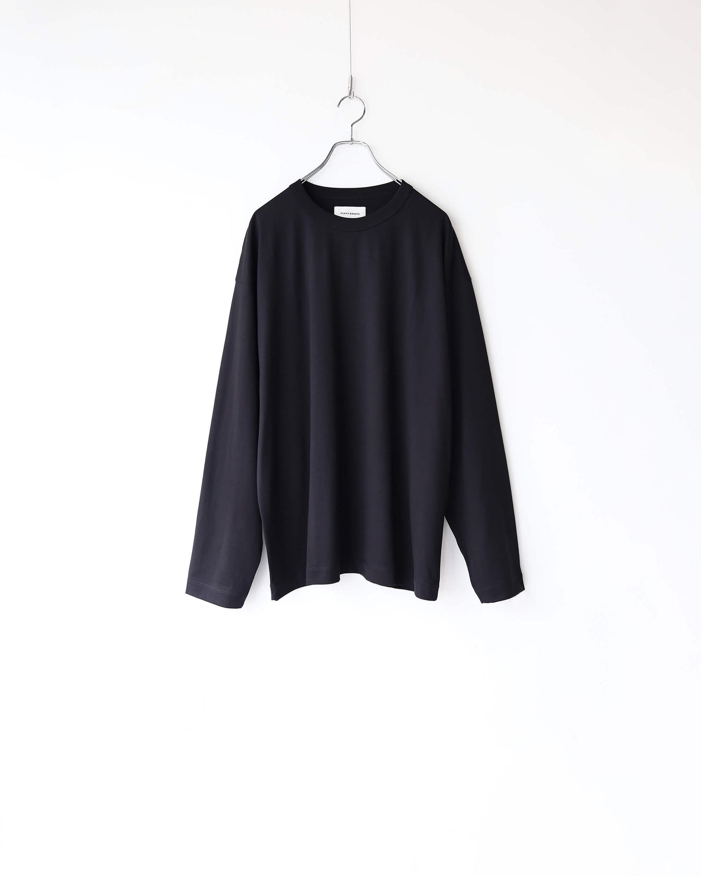 COMFORT FIT TEE L/S ORGANIC GIZA 80/2 KNIT "BLACK"