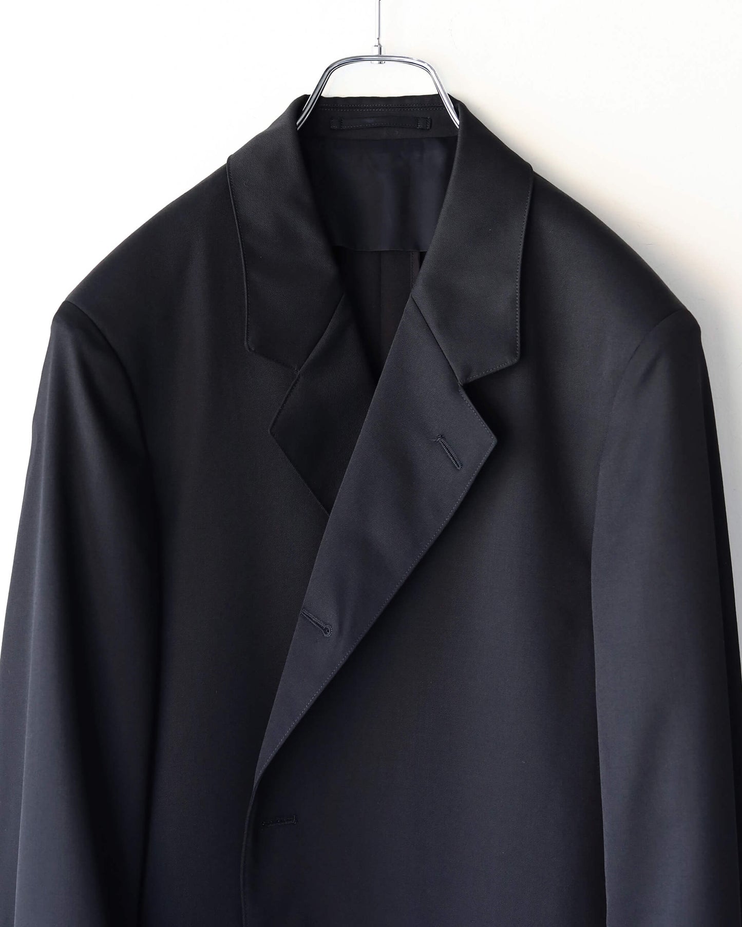 SACK COAT ORGANIC WOOL 2/80 GABARDINE "BLACK"