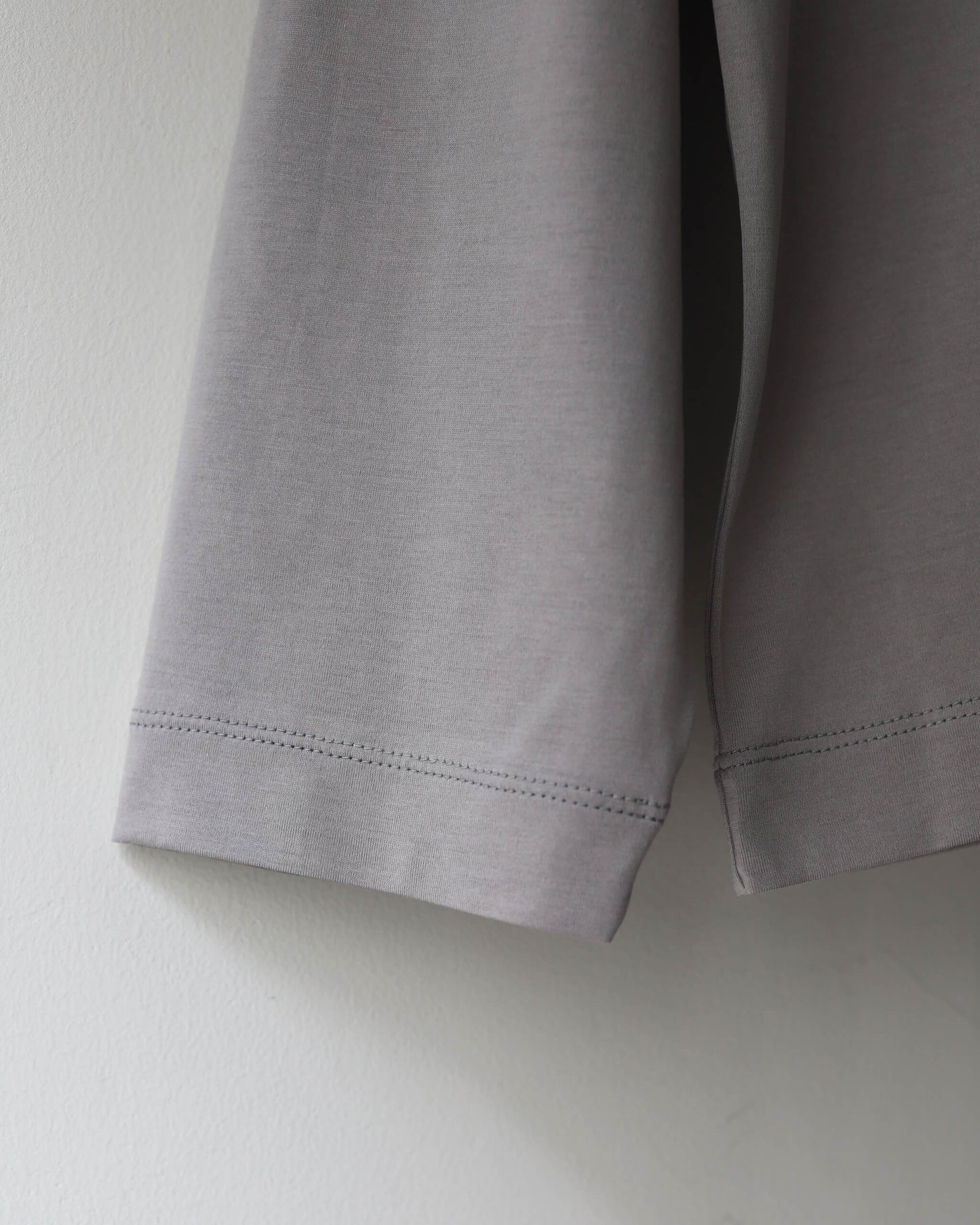 COMFORT FIT TEE L/S ORGANIC GIZA 80/2 KNIT "M.GRAY"