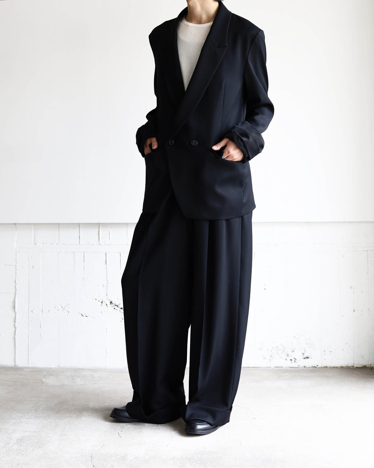 DOUBLE BREASTED JACKET "BLACK"