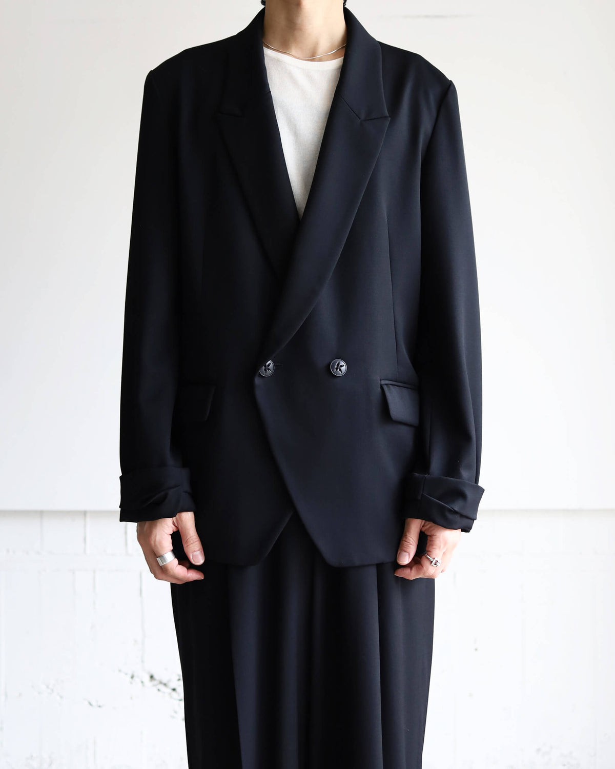 DOUBLE BREASTED JACKET "BLACK"