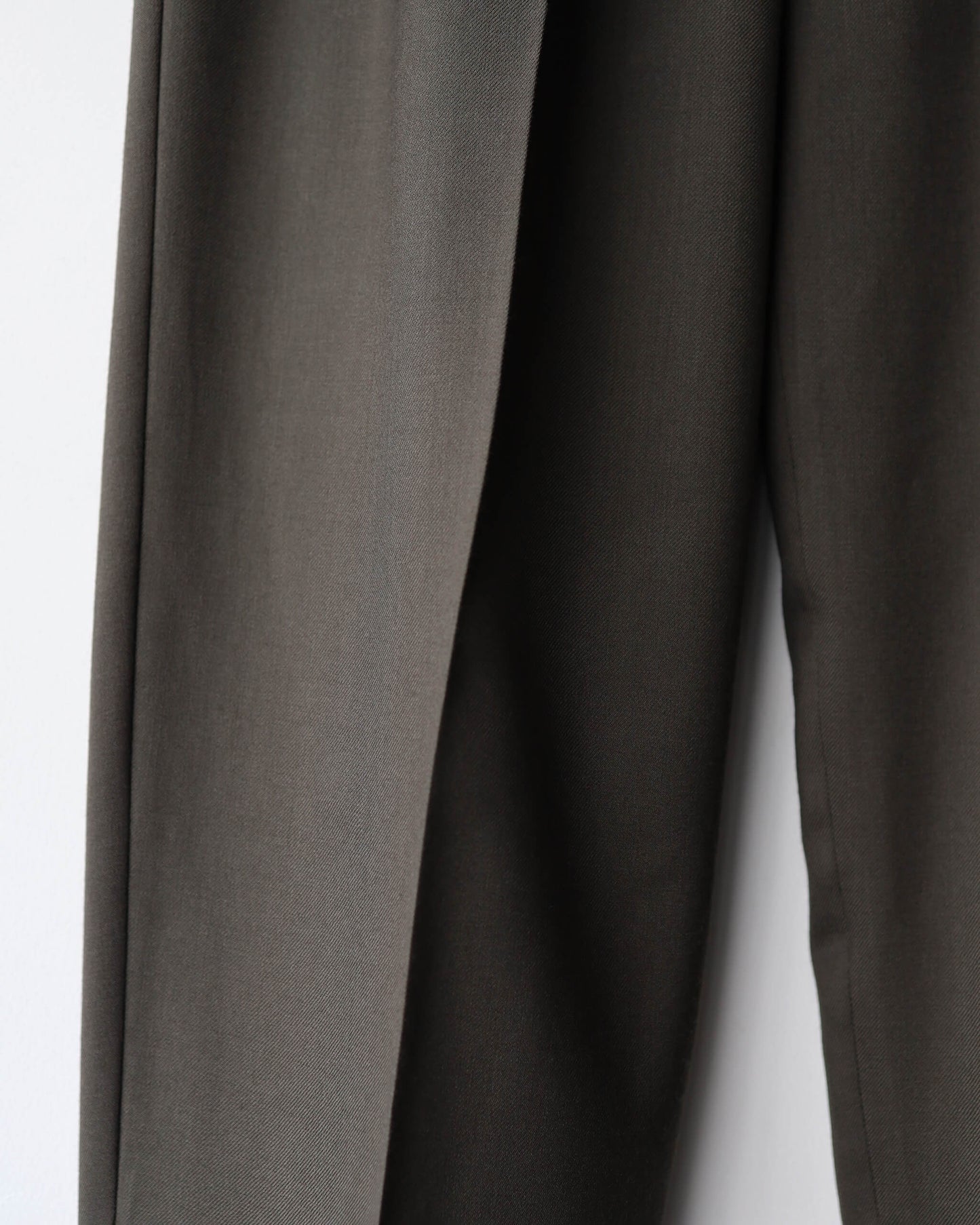 DOUBLE PLEATED EASY TROUSERS 2/80 ORGANIC WOOL VIYELLA "OLIVE"