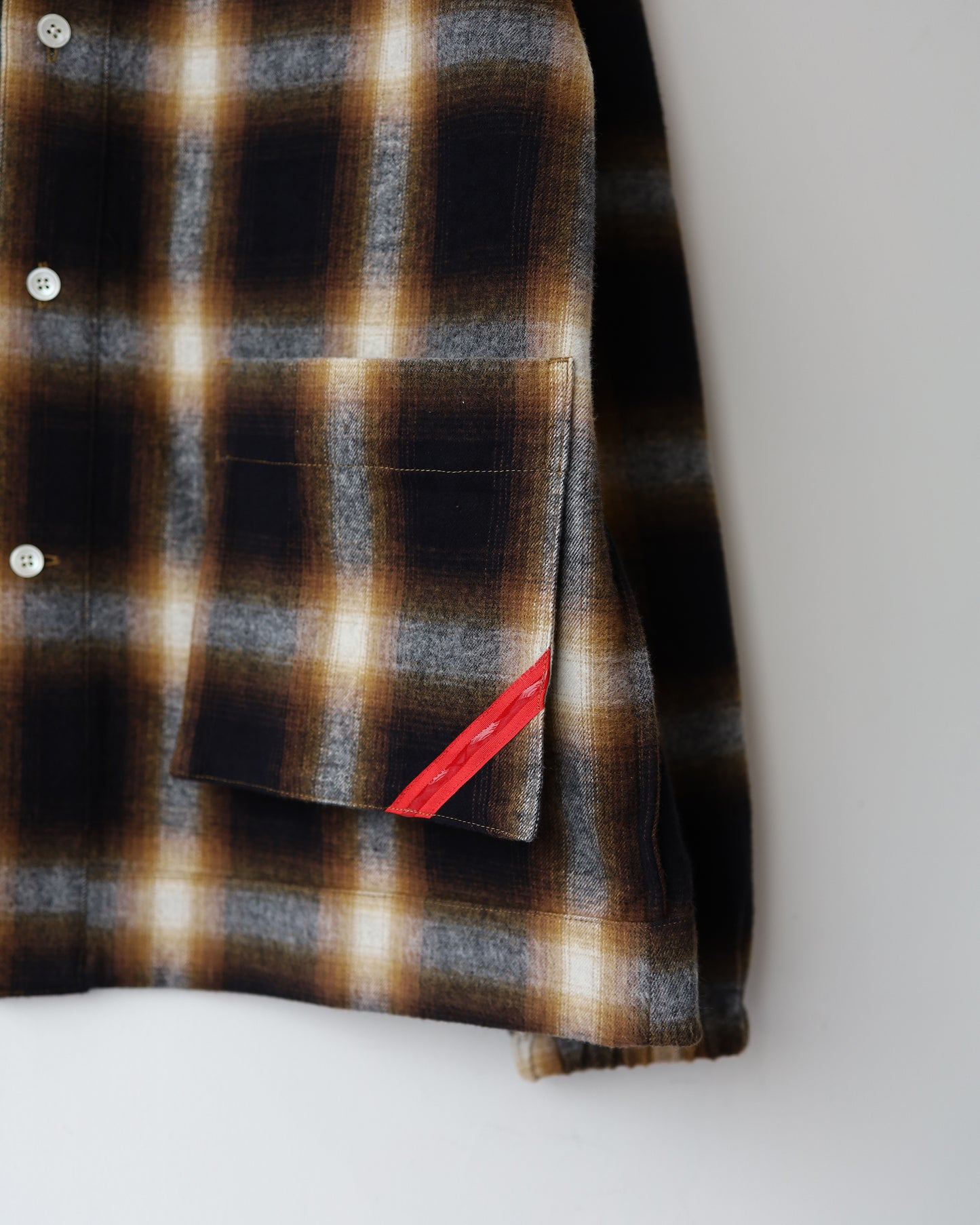 NIGHT SHIRT OMBRE PLAID "BROWN"