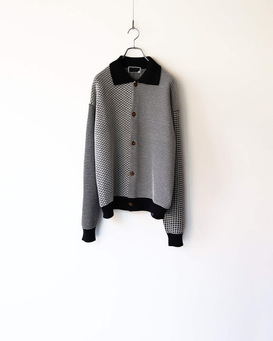 MULTI KNIT SHIRT JACKET "BLACK"