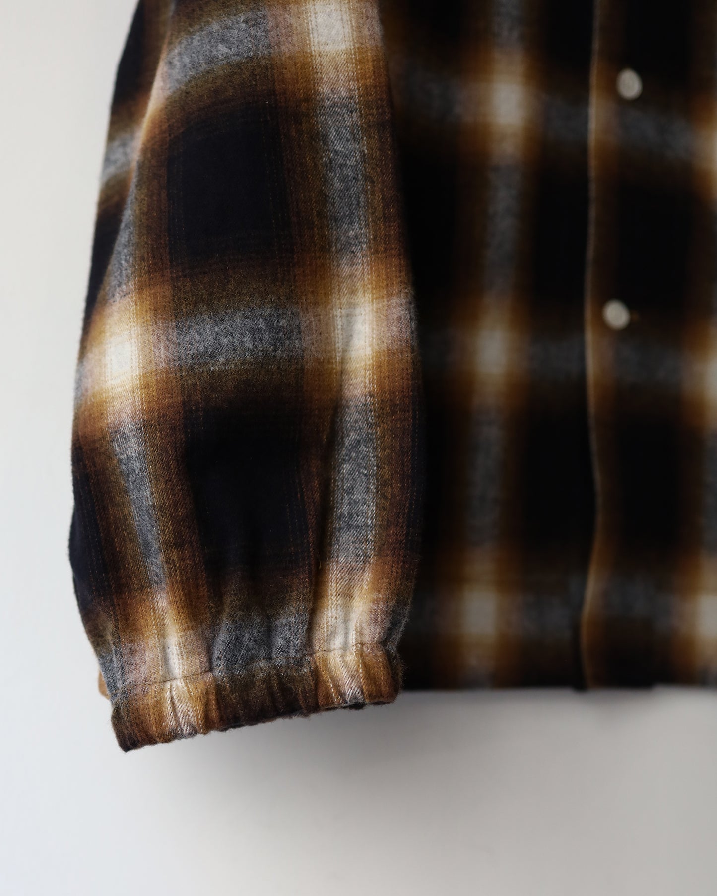 NIGHT SHIRT OMBRE PLAID "BROWN"