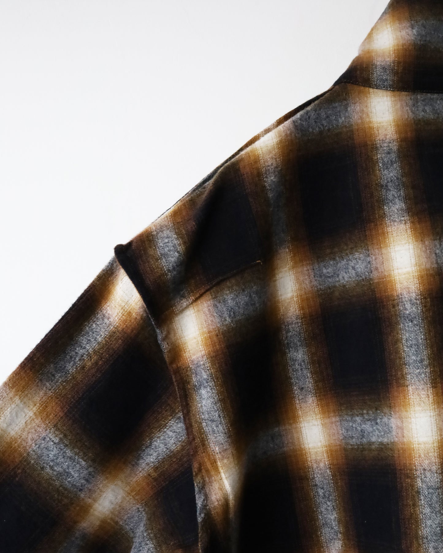 NIGHT SHIRT OMBRE PLAID "BROWN"