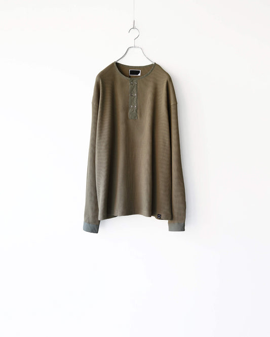 DOUBLE HENLEY L/S TEE "OLIVE DRAB"