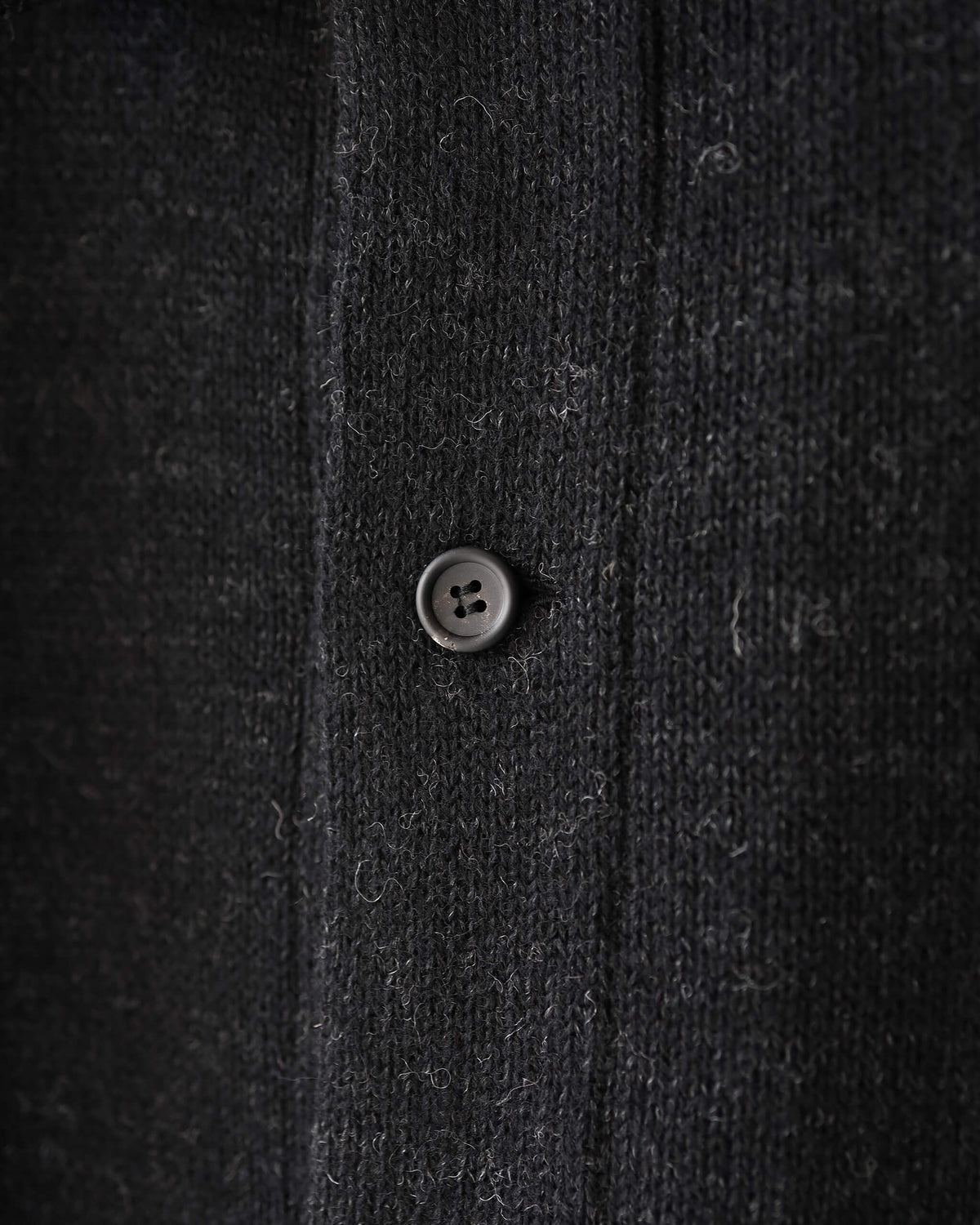 CHANKY WOOL / KNIT CARDIGAN "D.CHARCOAL"