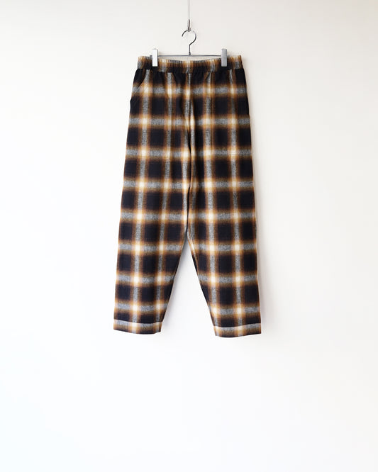 NIGHT PANTS OMBRE PLAID "BROWN"