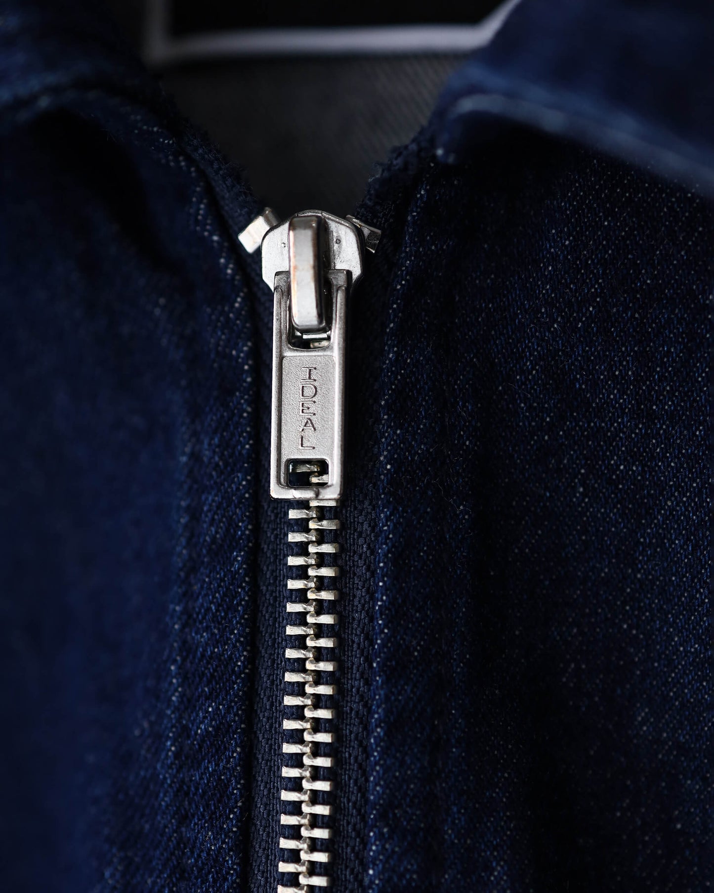 ZIP DENIM WORK JACKET "NAVY"