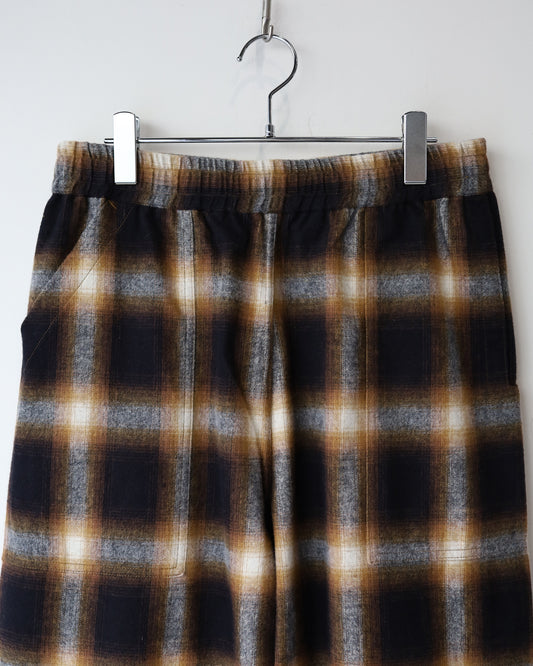 NIGHT PANTS OMBRE PLAID "BROWN"