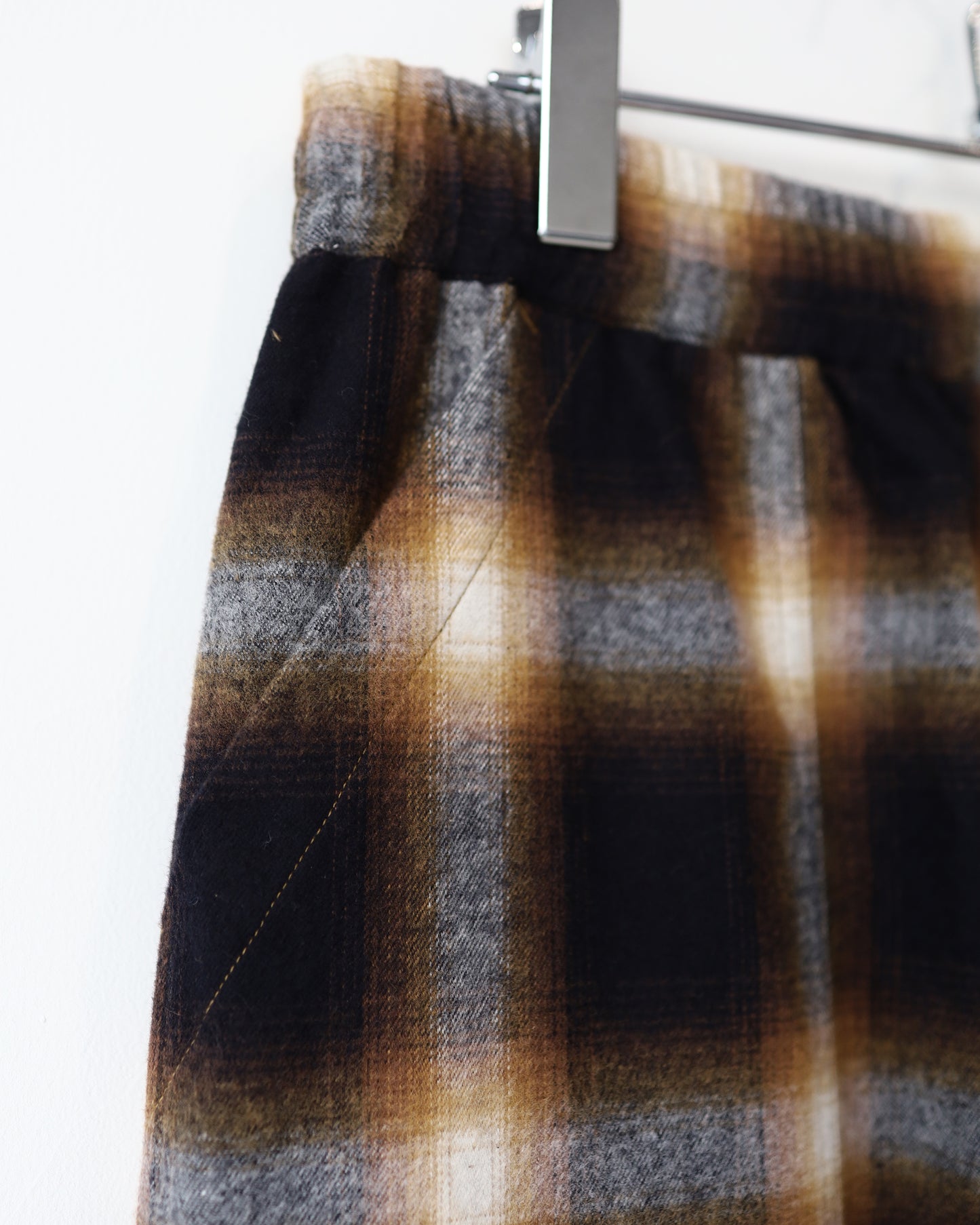 NIGHT PANTS OMBRE PLAID "BROWN"