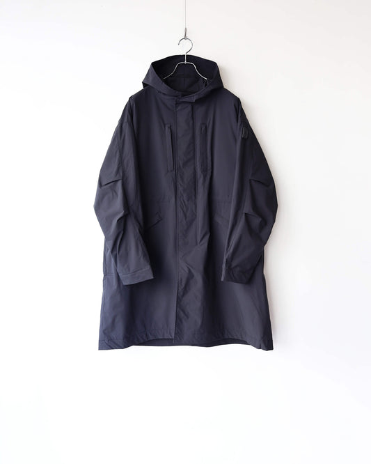 SOFT HOODED WEATHER COAT "BLACK"