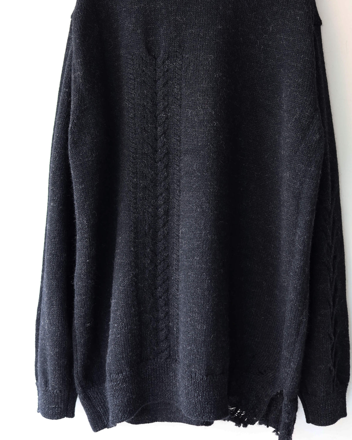 CHANKY WOOL / KNIT CARDIGAN "D.CHARCOAL"