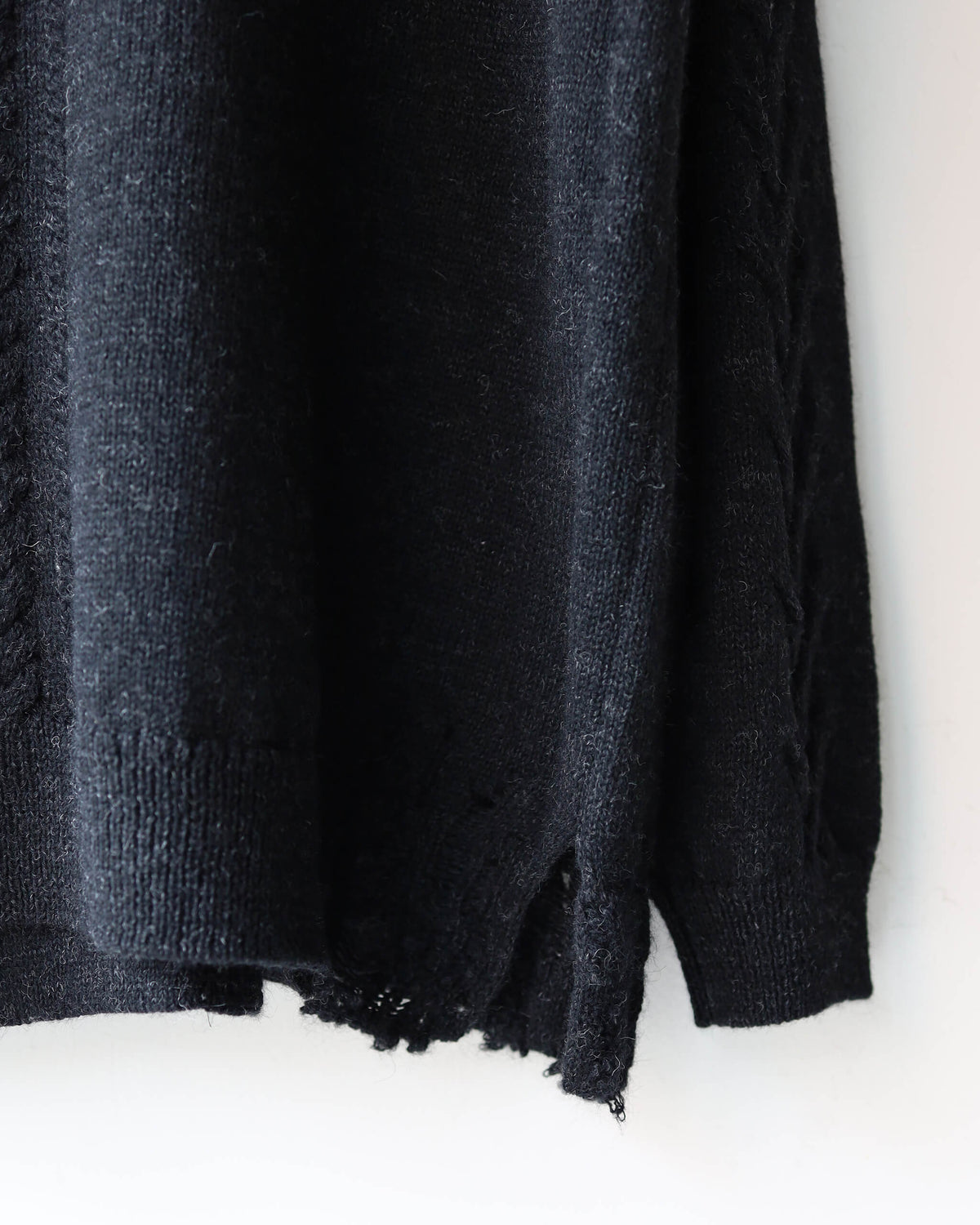 CHANKY WOOL / KNIT CARDIGAN "D.CHARCOAL"