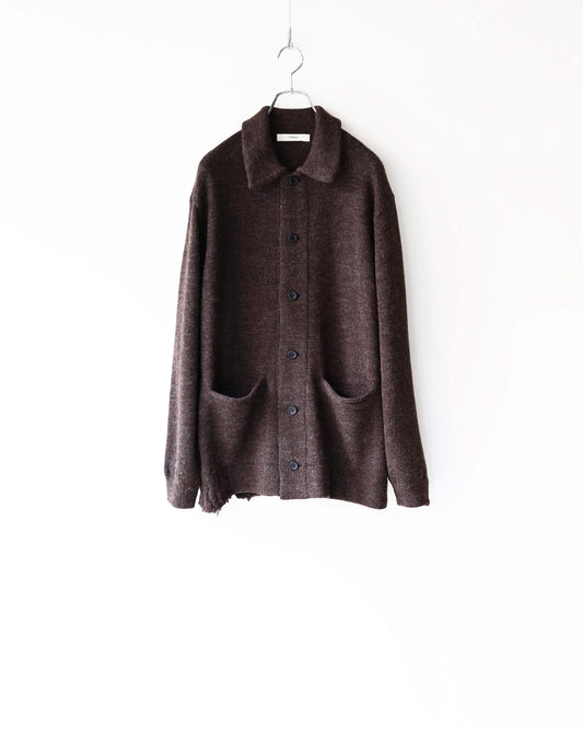 CHANKY WOOL / KNIT CARDIGAN "BROWN"