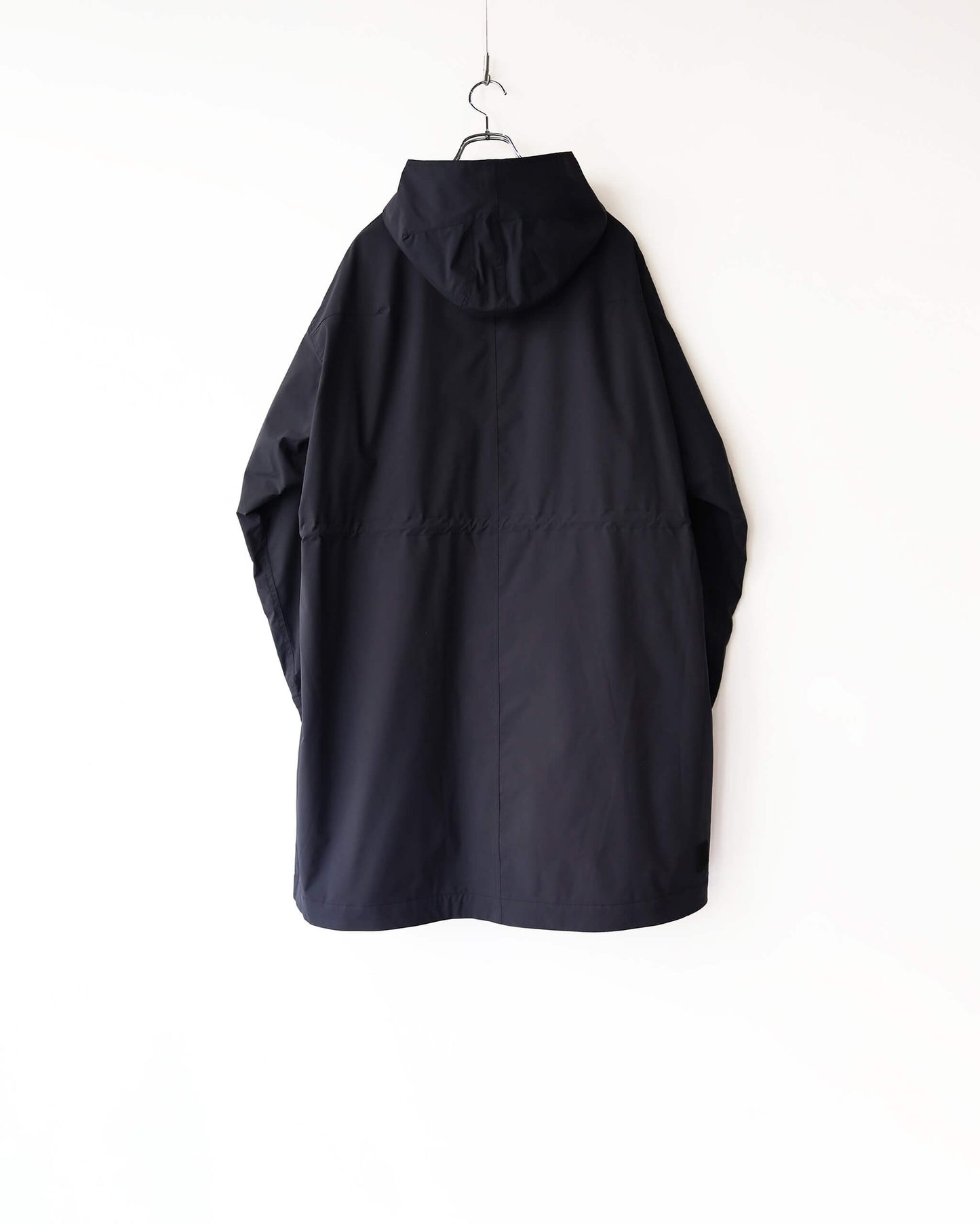 SOFT HOODED WEATHER COAT "BLACK"