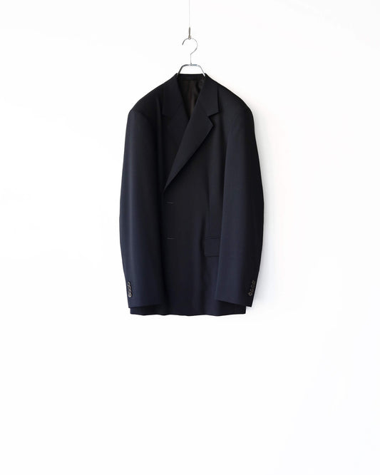 GUILLAUME JACKET ORGANIC WOOL LIGHT SERGE "BLACK"
