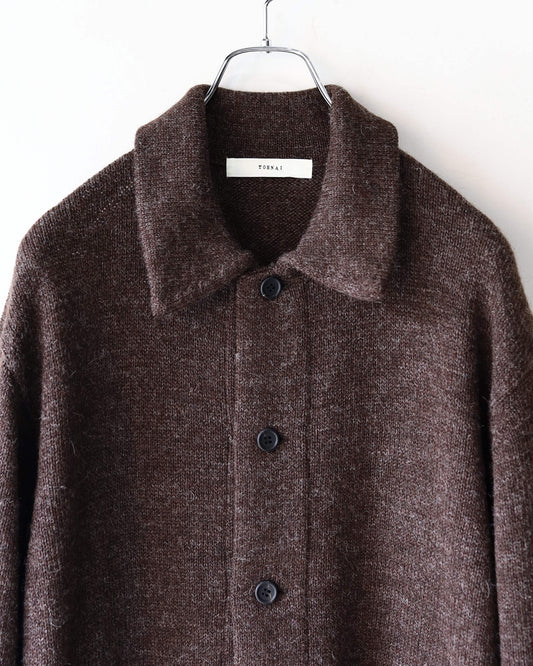 CHANKY WOOL / KNIT CARDIGAN "BROWN"