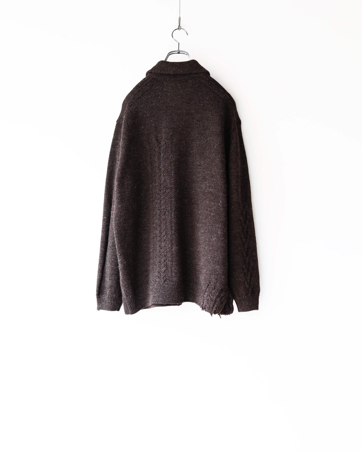 CHANKY WOOL / KNIT CARDIGAN "BROWN"