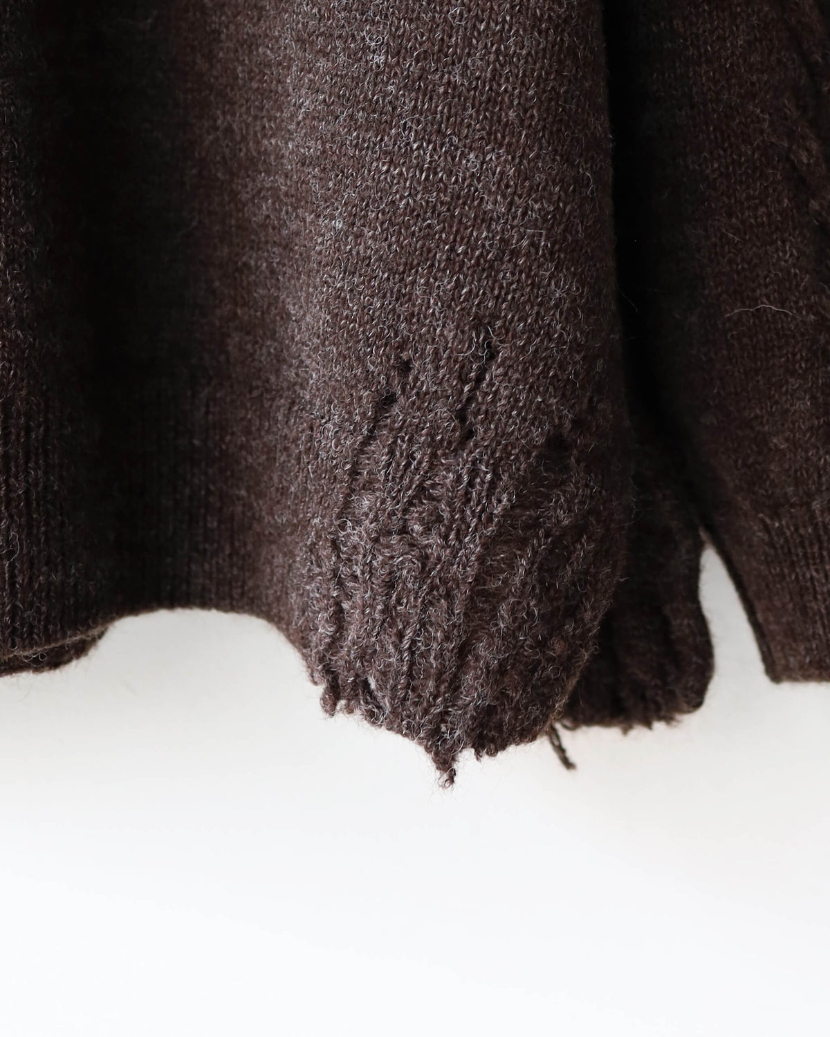 CHANKY WOOL / KNIT CARDIGAN "BROWN"