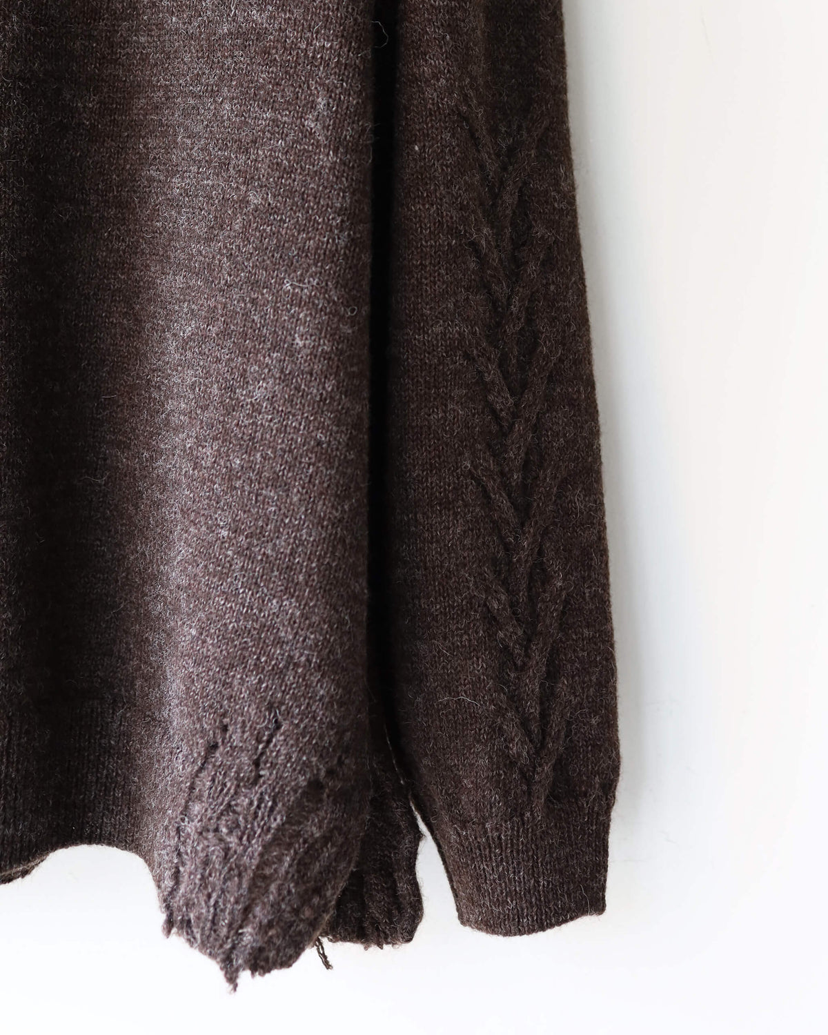 CHANKY WOOL / KNIT CARDIGAN "BROWN"