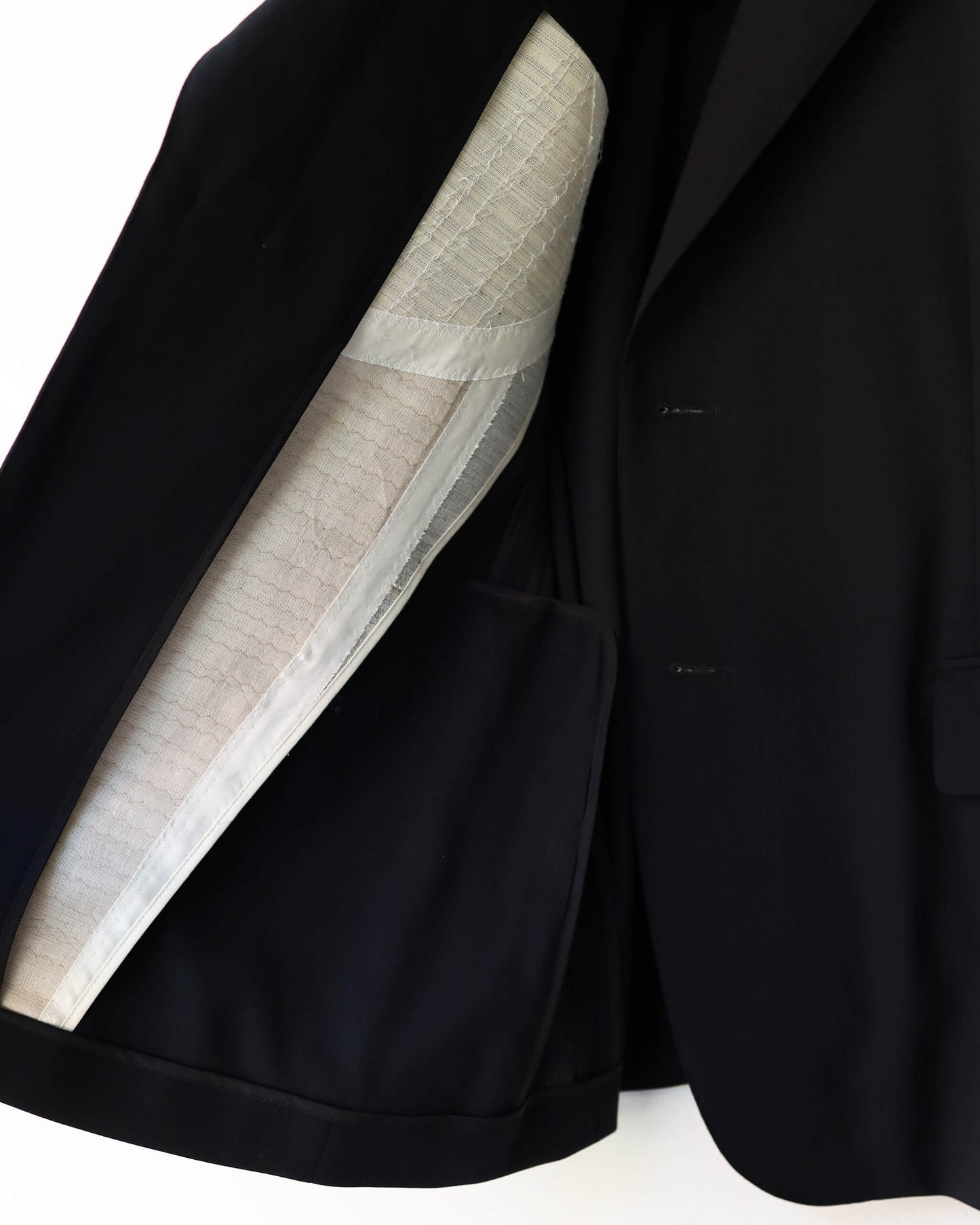 GUILLAUME JACKET ORGANIC WOOL LIGHT SERGE "BLACK"