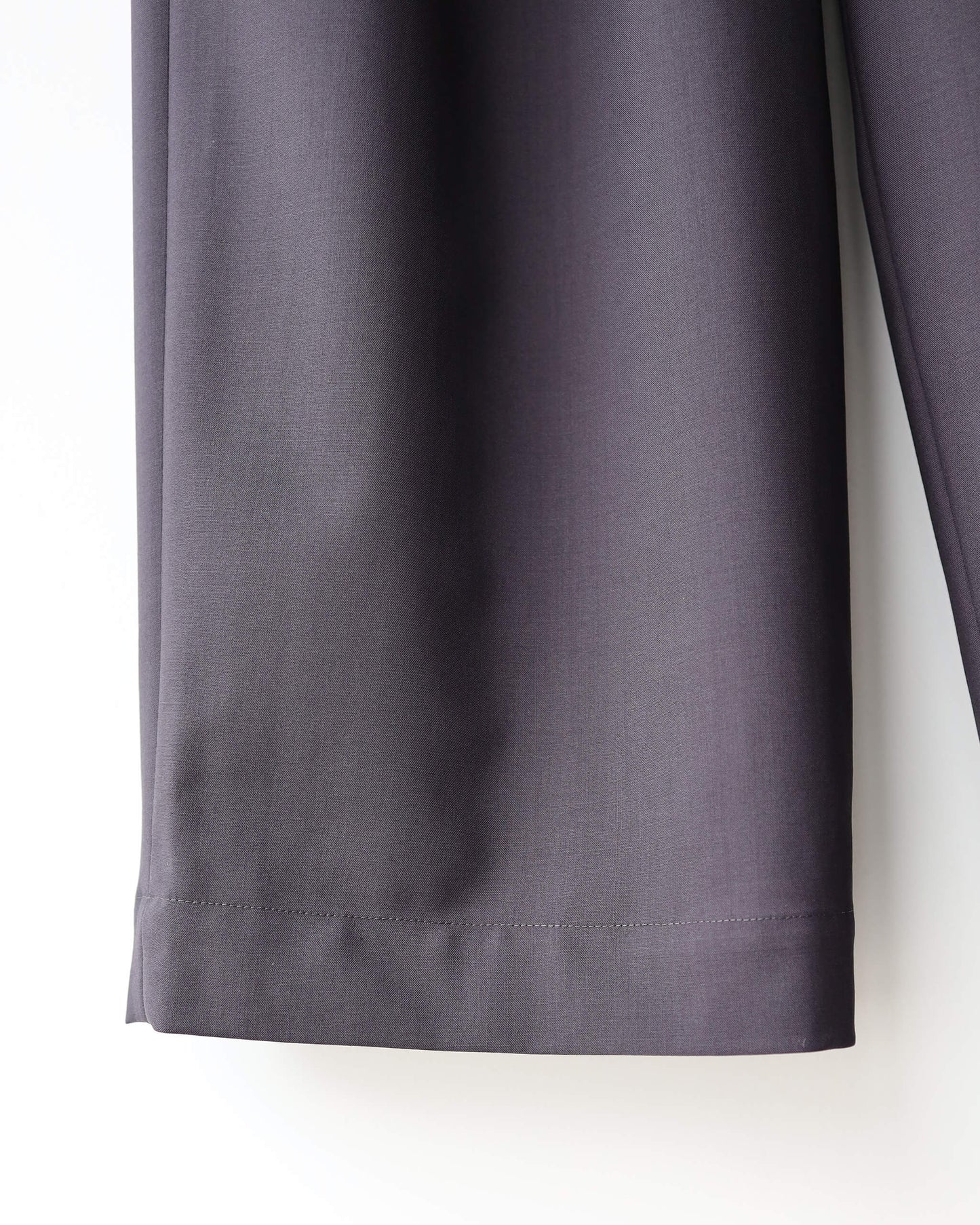 TRIPLE PLEATED EASY TROUSERS ORGANIC WOOL 2/80 TROPICAL "CHARCOAL"