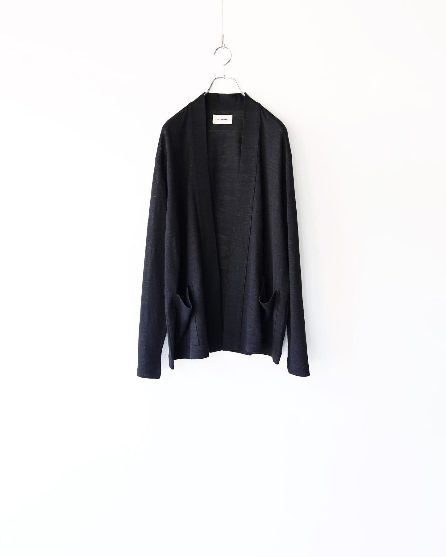 JAPANESE CARDIGAN HEMP KNIT "BLACK"